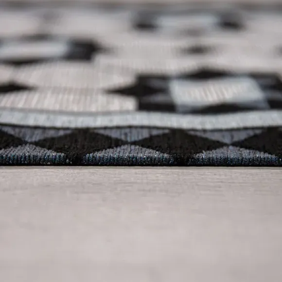 Geometric Stair Runner - Blue, Chenille