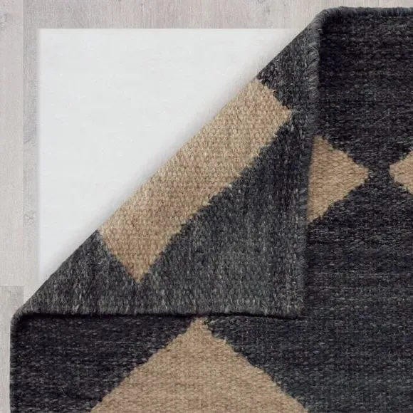 Geometric Stair Runner - Monochrome, Wool