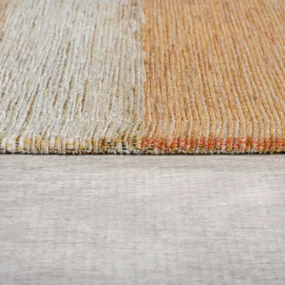 Geometric Stripe Rug - Caramel, Chenille