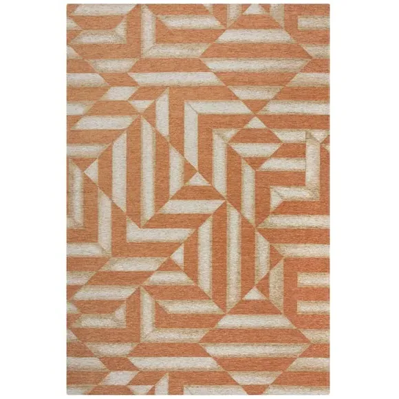 Geometric Stripe Rug - Caramel, Chenille