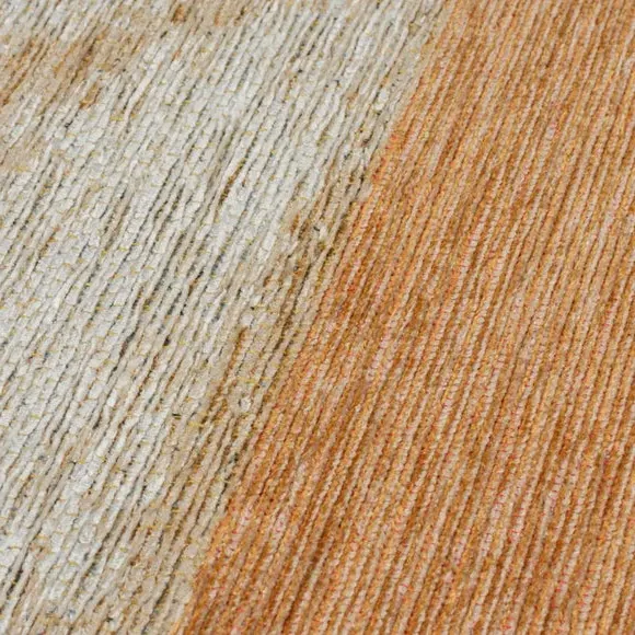 Geometric Stripe Rug - Caramel, Chenille