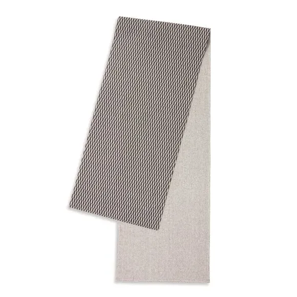 Geometric Table Runner - Grey, Cotton