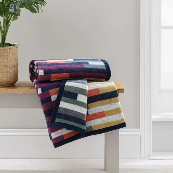 Geometric Throw Blanket - Multicolor, Cotton