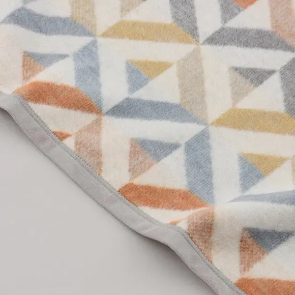 Geometric Throw Blanket - Multicolor, Cotton