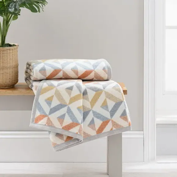 Geometric Throw Blanket - Multicolor, Cotton