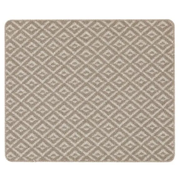 Geometric Utility Mat - Natural, Boucle