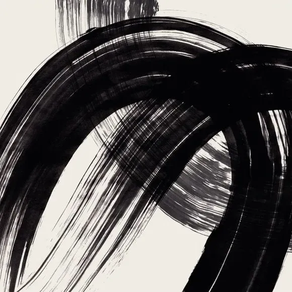 Geometric Wall Mural - Black