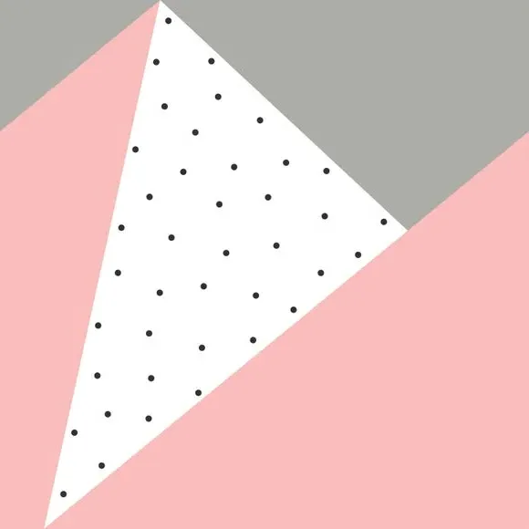 Geometric Wall Mural - Pink