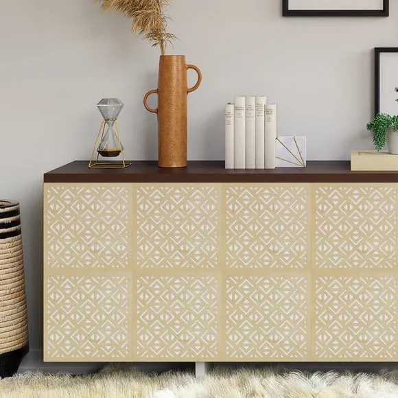 Geometric Wall Tiles Self-Adhesive - Natural Wood