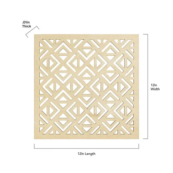 Geometric Wall Tiles Self-Adhesive - Natural Wood