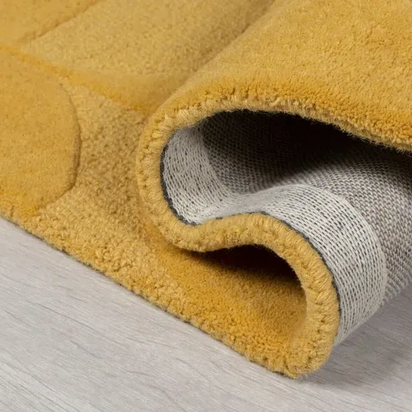 Geometric Wool Runner - Ochre