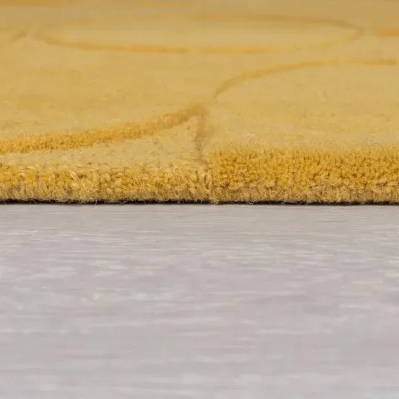 Geometric Wool Runner - Ochre