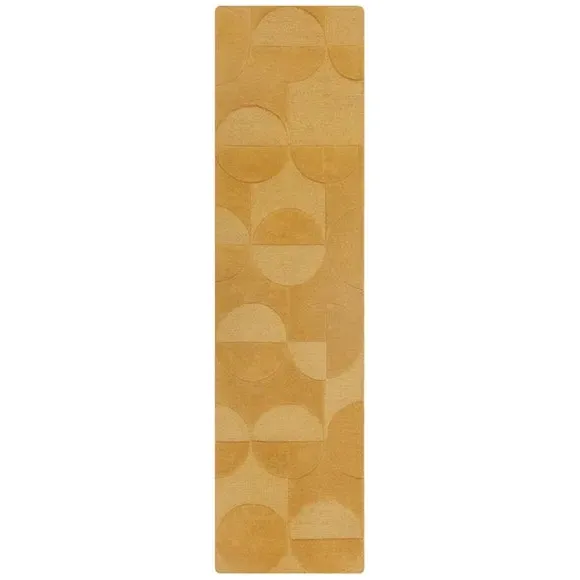 Geometric Wool Runner - Ochre