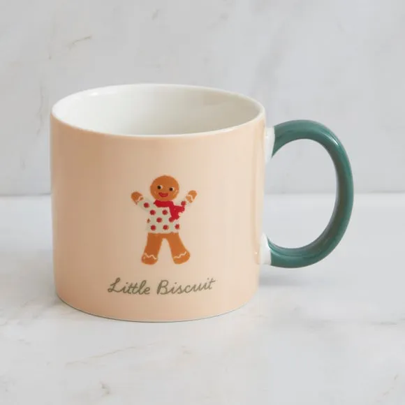 Gingerbread Design Mug - Cream, Ceramic