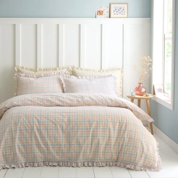 Gingham Duvet Cover Set - Multicolor, Cotton image