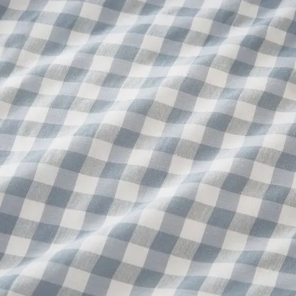 Gingham Duvet Cover Set with Pillowcase - Ashley Blue
