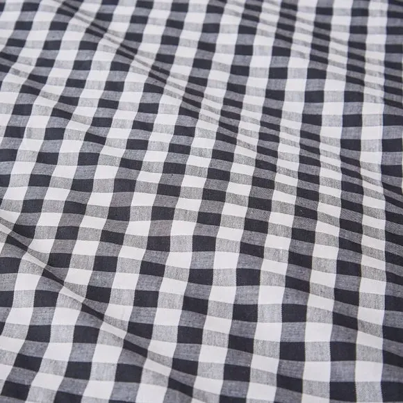 Gingham Duvet Cover Set with Pillowcase - Black