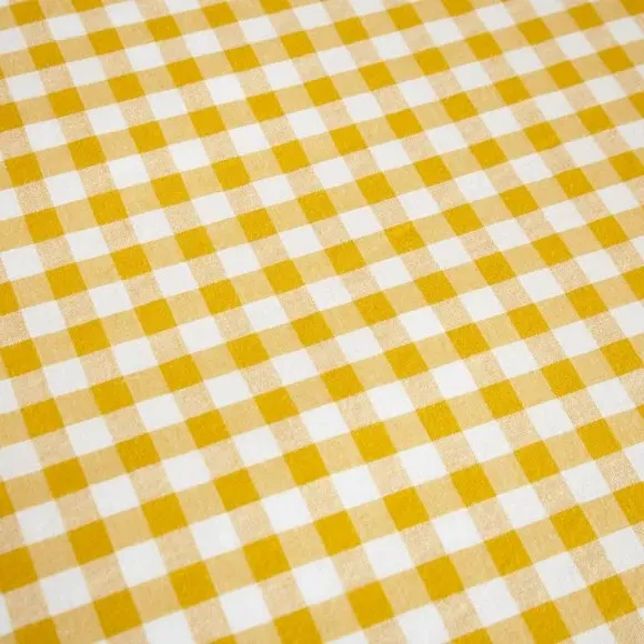 Gingham Duvet Cover Set with Pillowcase - Ochre