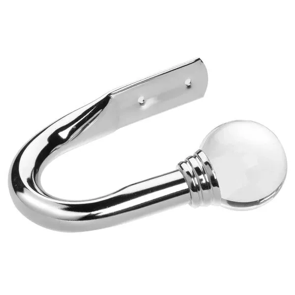 Glass Ball Curtain Holdbacks - Chrome image