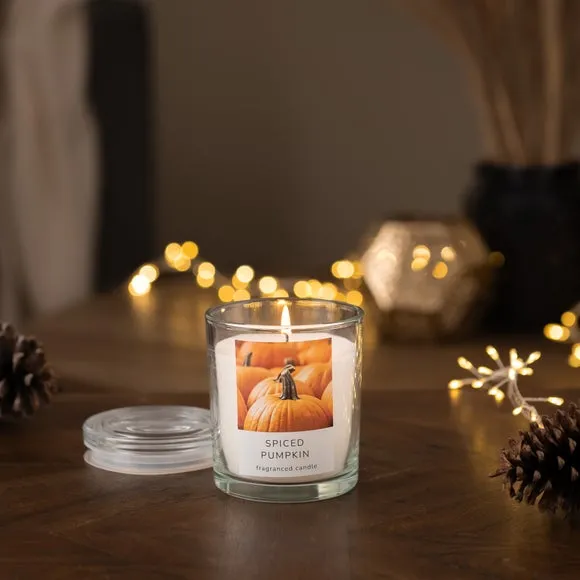 Glass Candle Spiced Pumpkin - Clear image