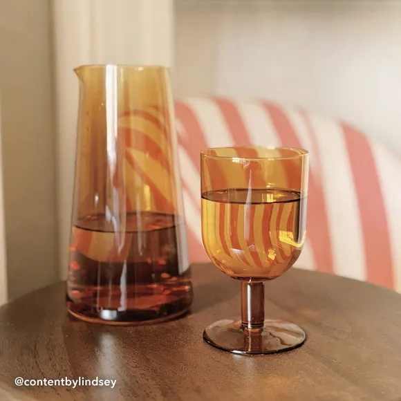 Glass Carafe - Amber, Mouth Blown