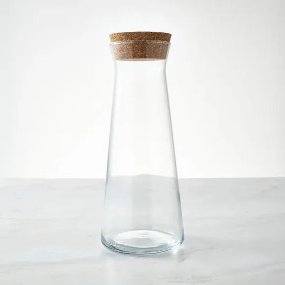 Glass Carafe with Cork Lid - Clear, Soda Lime image