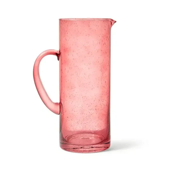 Glass Jug with Bubble Design - Berry