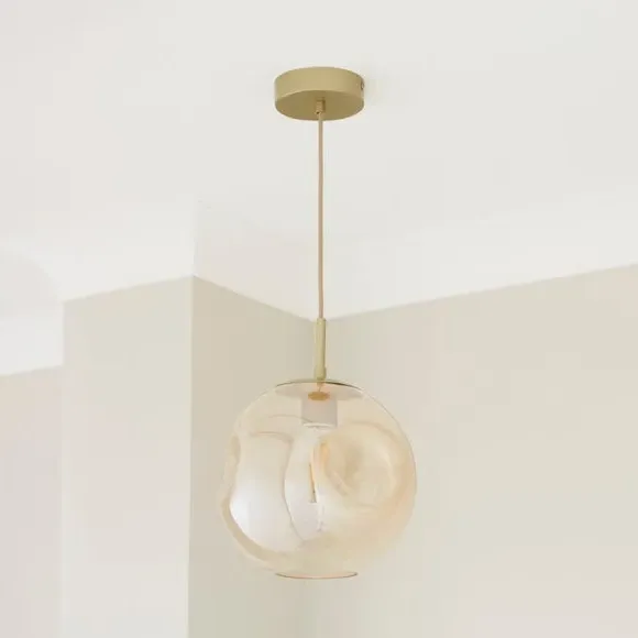 Glass Pendant Light - Amber