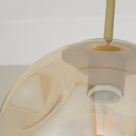 Glass Pendant Light - Amber