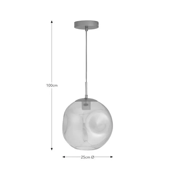 Glass Pendant Light - Amber