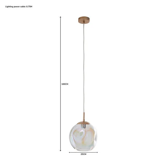 Glass Pendant Light - Iridescent