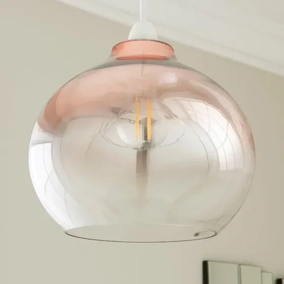 Glass Pendant Shade Easy Fit - Copper, Ombre