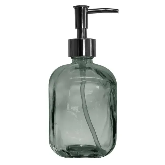 Glass Soap Dispenser with Pump - Green image