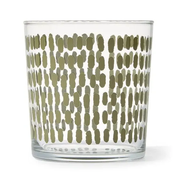Glass Tumbler with Print - Black/White