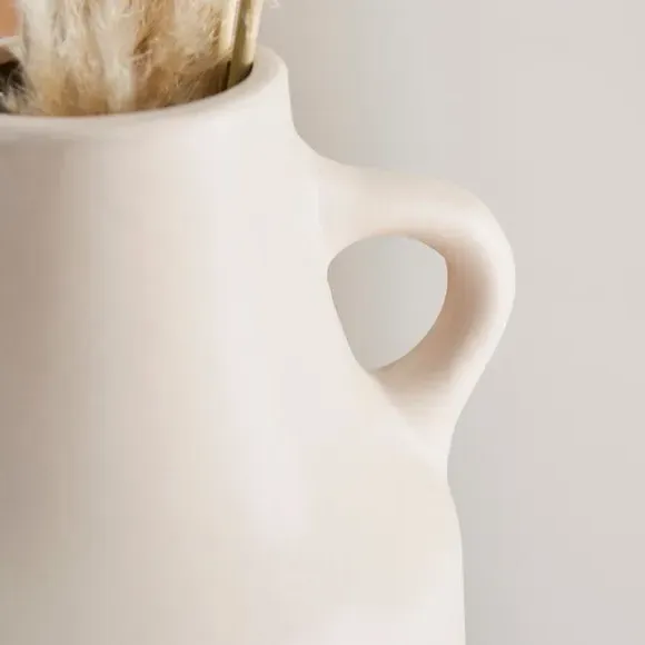 Glazed Ceramic Vase - White Sand, Stoneware