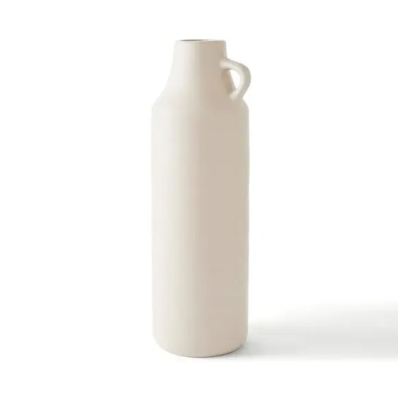 Glazed Ceramic Vase - White Sand, Stoneware