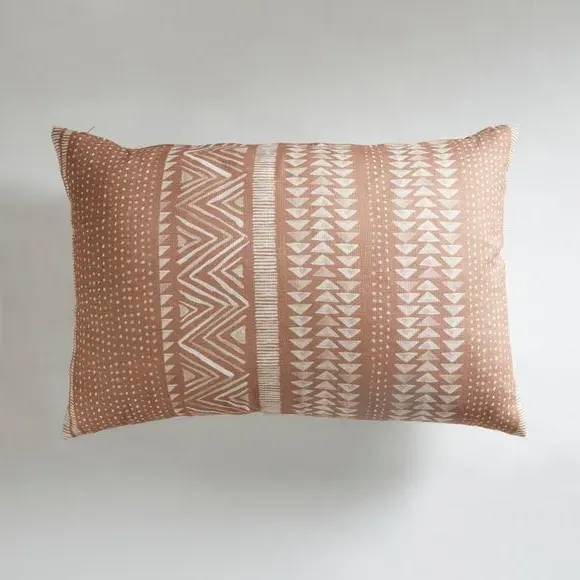 Global Pattern Cushion - Brown, Polyester