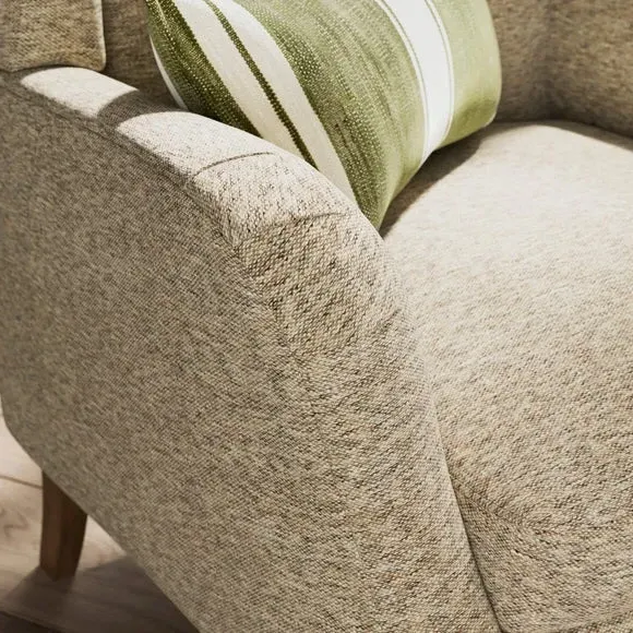 Grande Armchair with Winged Back - Natural, Chenille