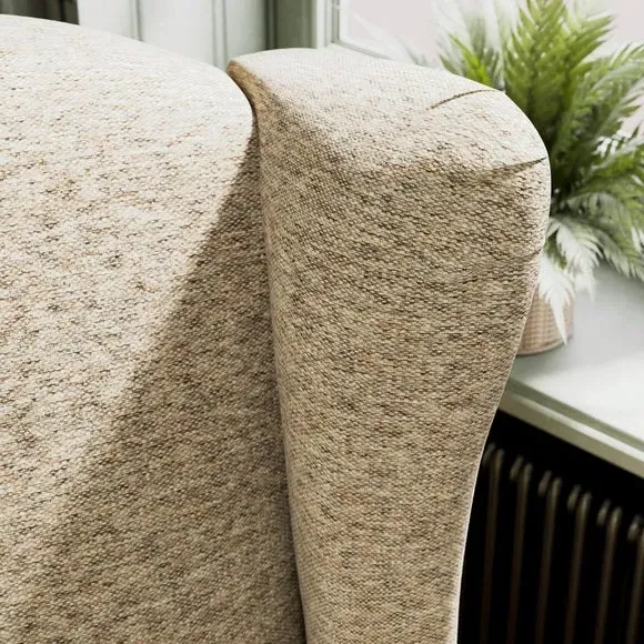 Grande Armchair with Winged Back - Natural, Chenille