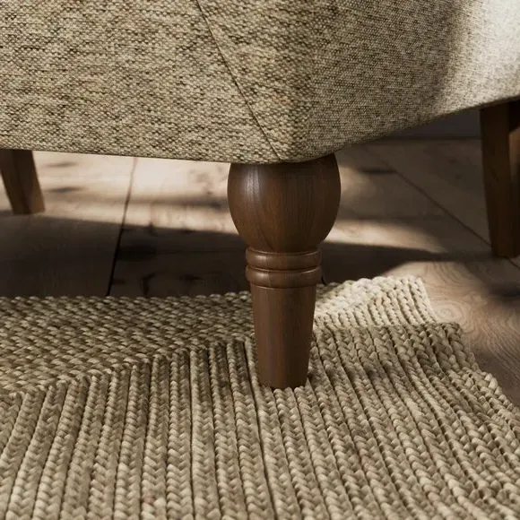 Grande Armchair with Winged Back - Natural, Chenille