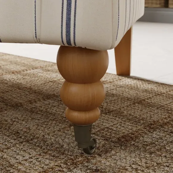 Grande Wingback Armchair - Blue, Woven Fabric