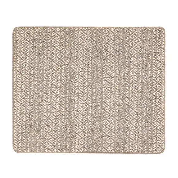 Greek Key Doormat with Anti-Slip - Natural, Boucle
