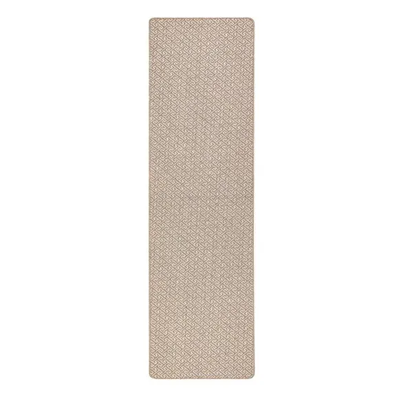 Greek Key Runner Rug - Natural, Boucle