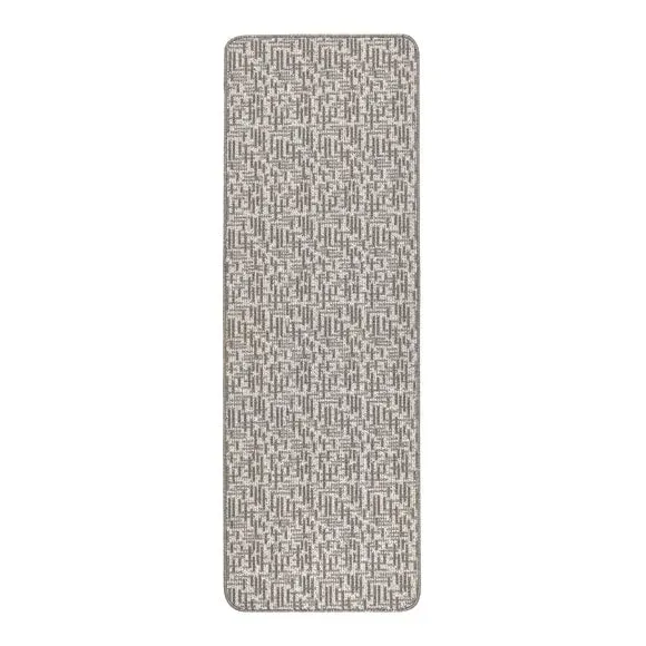 Grid Runner with Anti-Slip - Grey, Boucle