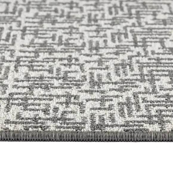 Grid Runner with Anti-Slip - Grey, Boucle