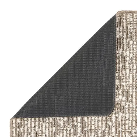 Grid Runner with Anti-Slip - Natural, Boucle