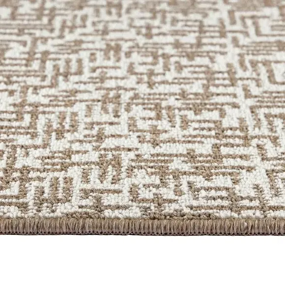 Grid Runner with Anti-Slip - Natural, Boucle
