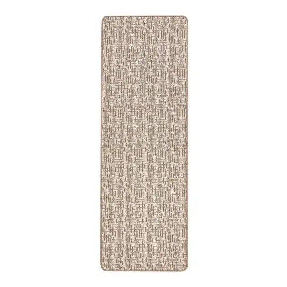 Grid Runner with Anti-Slip - Natural, Boucle