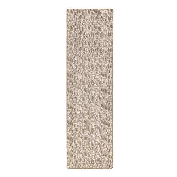 Grid Runner with Anti-Slip - Natural, Boucle