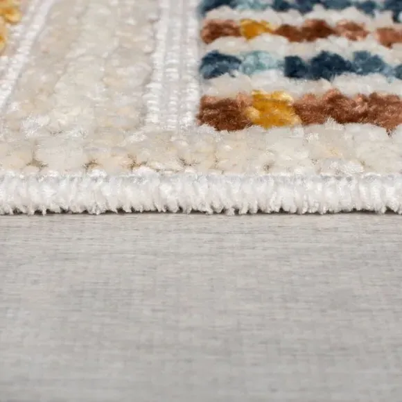 Grid Washable Rug - Multicoloured